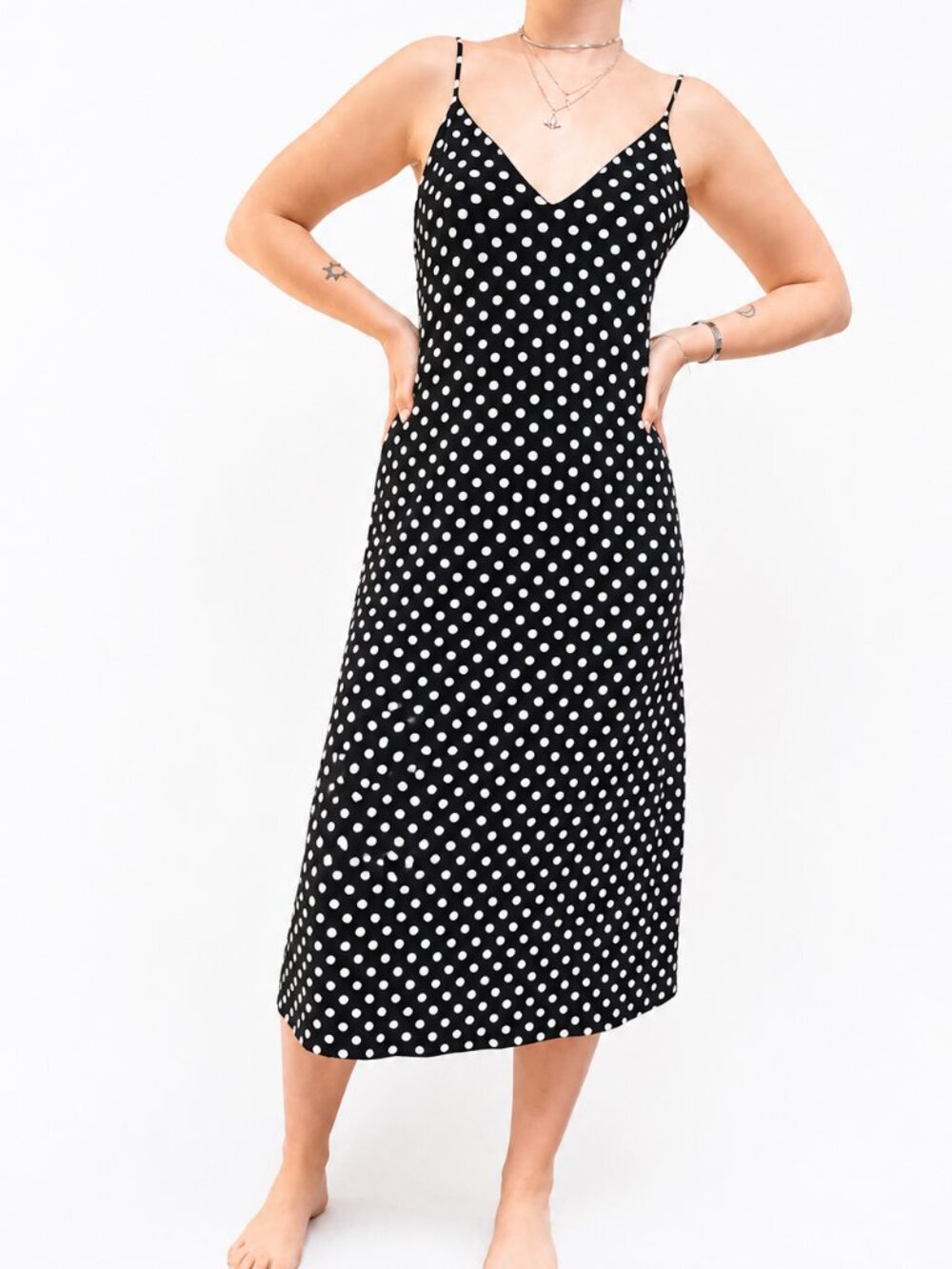 ZARA Polka Dot Slip Dress